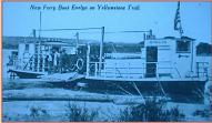 "New Ferry Boat 'Evelyn' on The Yellowstone Trail"...the paddle may have come from this  Upper Missouri stern wheeler paddle boat ferry.