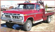 1976 Ford F-250 Ranger 4X4 Flatbed Work Truck For Sale left front view