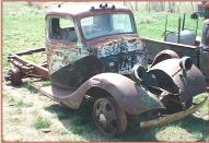 1936 Ford 1 1/2 ton truck with 2 speed Eation differential right front view for sale $6,000