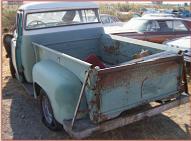 1955 Dodge Model C-3-B6 1/2 Ton High Side Pickup Truck big back window  with DeSoto Firedome V-8 For Sale $5,500  left rear view