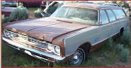 1969 Plymouth Sport Suburban 4 Door 6 Passenger Station Wagon For Sale $4,500 left front view